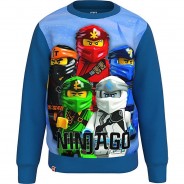 Preisvergleich für Oberteile: LEGO Ninjago Sweatshirt  blau Gr. 134 Jungen Kinder