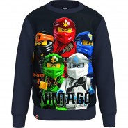 Preisvergleich für Oberteile: LEGO Ninjago Sweatshirt  dunkelblau Gr. 128 Jungen Kinder