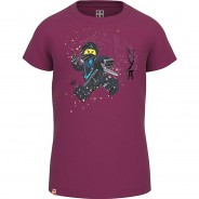 Preisvergleich für Oberteile: LEGO Ninjago T-Shirt  bordeaux Gr. 134 Mädchen Kinder