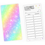 Preisvergleich für Schulbedarf: Lesepass Regenbogen Lesezeichen zum lesen üben Grundschule 10-100 Stück Lesezeichen bunt