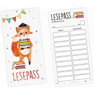 Preisvergleich für Schulbedarf: Lesepass Schlaufuchs Lesezeichen zum lesen üben Grundschule 10-100 Stück Lesezeichen bunt