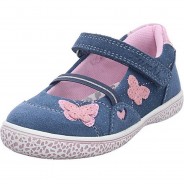 Preisvergleich für Schuhe: Mädchen Ballerinas Schuhe Taha Ballerina Kinderschuhe Veloursleder gemustert Ballerinas dunkelblau Gr. 29 Mädchen Kinder