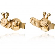 Preisvergleich für Accessoires für Kinder: Mädchen Ohrstecker 585 Gelbgold Raupe matt/glänzend Ohrstecker Kinder gelb  Kinder