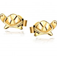 Preisvergleich für Accessoires für Kinder: Mädchen Ohrstecker 585 Gelbgold Schildkröte glänzend Ohrstecker Kinder gelb  Kinder