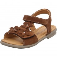 Preisvergleich für Schuhe: Mädchen Sandalen Schuhe Anine Sandale Kinderschuhe Blüten Veloursleder uni Sandalen braun Gr. 37 Mädchen Kinder