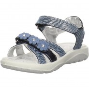 Preisvergleich für Schuhe: Mädchen Sandalen Schuhe Federica Sandale Kinderschuhe Synthetikkombination gemustert Sandalen denim Gr. 28 Mädchen Kinder