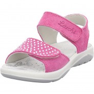 Preisvergleich für Schuhe: Mädchen Sandalen Schuhe Fermi Sandale Kinderschuhe Veloursleder uni Sandalen fuchsia Gr. 33 Mädchen Kinder