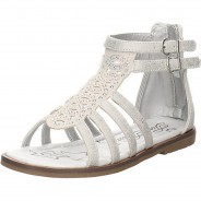 Preisvergleich für Schuhe: Mädchen Sandalen Schuhe Sandale Kinderschuhe Glitzersteine Synthetik gemustert Sandalen weiß Gr. 37 Mädchen Kinder