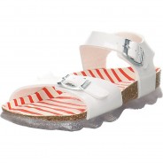 Preisvergleich für Schuhe: Mädchen Sandalen Schuhe Sandale Kinderschuhe Synthetik uni Sandalen weiß Gr. 32 Mädchen Kinder