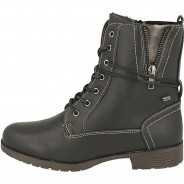 Preisvergleich für Schuhe: Mädchen Schuhe Tex Stiefel Boots Schnürer 452-082 Black Reißverschluss Klassische Stiefeletten schwarz Gr. 33 Mädchen Kinder