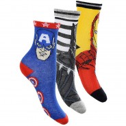 Preisvergleich für Strumpfwaren: Marvel Avengers Socken 3er Pack  rot-kombi Gr. 23-26 Jungen Kinder