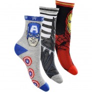 Preisvergleich für Strumpfwaren: Marvel Avengers Socken 3er Pack  schwarz-kombi Gr. 23-26 Jungen Kinder