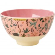 Preisvergleich für Essen & Trinken: Melamin Schale Dschungeltiere Pink - Zweifarbig - Klein pink
