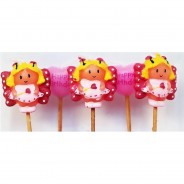 Preisvergleich für Backzubehör: Kerzenpicker Kuchenkerzen Mini Fee & Prinzessin, 5 Stück orange-kombi