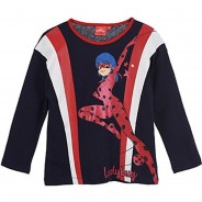 Preisvergleich für Oberteile: Miraculous Ladybug Langarm T-Shirt blau Gr. 104 Mädchen Kinder