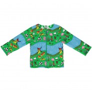 Preisvergleich für Oberteile: Landschaft und Äpfeln Sweatjacken grün Gr. 134/140 Jungen Kinder