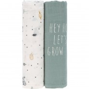 Preisvergleich für Stillartikel: Mulltücher Heavenly Soft XL, 2er Set, 120x120 cm, Garden Explorer boys mint Gr. 120 x 120