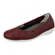 Preisvergleich für Schuhe: Natural Feet Ballerina dunkelrot Gr. 40 Damen Erwachsene