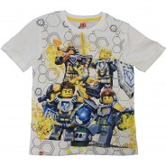 Preisvergleich für Oberteile: NEXO Knights Kinder Schlaf T-Shirt Weiss T-Shirts  weiß Gr. 128 Jungen Kinder