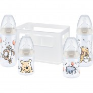 Preisvergleich für Essen & Trinken: NUK Disney Winnie Puuh First Choice+ Starter Set mit Temperature Control, Flaschenbox mit 4 Babyflaschen, 0-6 Monate, BPA frei, beige gelb-kombi