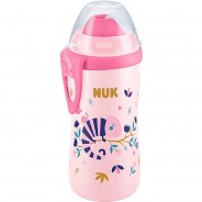 Preisvergleich für Essen & Trinken: NUK Flexi Cup mit Chamäleon Effekt, mit weichem Trinkhalm, 300ml, auslaufsicher, BPA frei, ab 12 Monaten, 1 Stück, rosa