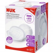 Preisvergleich für Stillartikel: NUK High Performance Stilleinlagen mit Sofort-Saugvlies, sicherer Schutz Haut und Kleidung, starke Saugkraft, körpergerechte Passform, hautfreundlich, 60er Packung weiß  Kinder