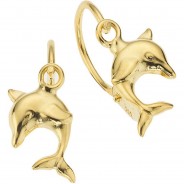 Preisvergleich für Accessoires für Kinder: Ohrhänger 333/- Gelbgold Delfin Ohrhänger für Kinder gelb Mädchen Kinder