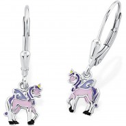 Preisvergleich für Accessoires für Kinder: Ohrring , Sterling Silber 925, Einhorn Ohrhänger  silber Mädchen Kinder