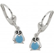 Preisvergleich für Accessoires für Kinder: Ohrringe 22x6mm Silber 925 Ohrhänger blau