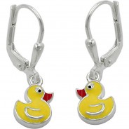 Preisvergleich für Accessoires für Kinder: Ohrringe 23x7mm Silber 925 Ohrhänger mehrfarbig Mädchen Kinder