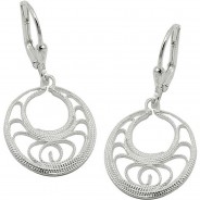 Preisvergleich für Accessoires für Kinder: Ohrringe 32x16mm Silber 925 Ohrhänger silber Mädchen Kinder