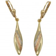 Preisvergleich für Accessoires für Kinder: Ohrringe 41x6mm 9Kt GOLD Ohrhänger silber Mädchen Kinder