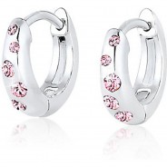 Preisvergleich für Accessoires für Kinder: Ohrringe Kinder Creolen Swarovski® Kristalle 925 Silber Creolen  silber Gr. 58/60 Mädchen Kinder