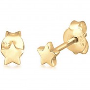 Preisvergleich für Accessoires für Kinder: Ohrringe Kinder Sterne Basic Himmel Astro 925 Silber Ohrstecker  gold Mädchen Kinder