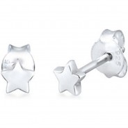 Preisvergleich für Accessoires für Kinder: Ohrringe Kinder Sterne Basic Himmel Astro 925 Silber Ohrstecker  silber Mädchen Kinder