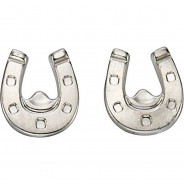 Preisvergleich für Accessoires für Kinder: Ohrstecker 925/- Sterling Silber Hufeisen rhodiniert Ohrstecker für Kinder weiß Mädchen Kinder