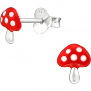 Preisvergleich für Accessoires für Kinder: Ohrstecker Pilz aus .925 Silber Kinder Ohrstecker  silber Mädchen Kinder