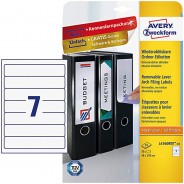 Preisvergleich für Schulbedarf: Ordner-Etiketten, schmal 38x192 ws