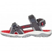 Preisvergleich für Schuhe: Outdoorsandale Oslofjord Outdoorsandalen anthrazit/rot Gr. 34