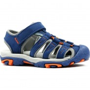 Preisvergleich für Schuhe: Outdoorsandalen BOULDER  blau/orange Gr. 35 Jungen Kinder