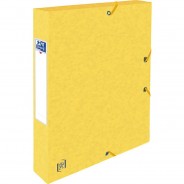 Preisvergleich für Schulbedarf: Oxford Sammelbox TOP FILE+ A4 40mm 390g MultiStrat Eckgummis 3 Klappen gelb