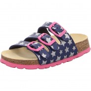 Preisvergleich für Schuhe: Pantoletten WMS Weite M4 , Sterne blau-kombi Gr. 35 Mädchen Kinder