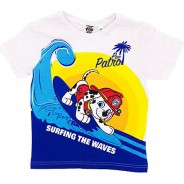 Preisvergleich für Oberteile: Paw Patrol Marshall Kinder Kurzarm T-Shirt weiß Gr. 98 Jungen Kleinkinder