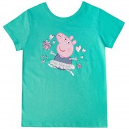 Preisvergleich für Oberteile: Peppa Wutz Pig Wutz Wende T-Shirt grün Gr. 128/134 Mädchen Kinder