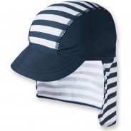 Preisvergleich für Mützen & Accessoires: PLAYSHOES Kinder Mütze mit UV Schutz dunkelblau Gr. 49 Jungen Kleinkinder