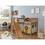 Preisvergleich für Jugendbetten: "Podestbett ""Ekki"" Vertikal Buche Natur" natur Gr. 90 x 200