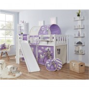 Preisvergleich für Jugendbetten: "Podestbett ""Ekki"" Vertikal Buche Weiß" weiß Gr. 90 x 200