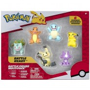 Preisvergleich für Sammel & Spielfiguren: Pokémon - Battle Figure Multipack - 6 Pack (Pikachu #2, Schiggy #3, Glumanda #3, Bisasam #3, Lauchzelot #2, Toxel), 5 cm