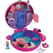 Preisvergleich für Sammel & Spielfiguren: Polly Pocket Pocket World Flamingo-Schwimmring Schatulle lila