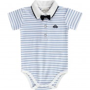 Preisvergleich für Strampler & Spieler: Polobody kurzarm mit Fliege Bodys  weiß Gr. 92 Jungen Kleinkinder